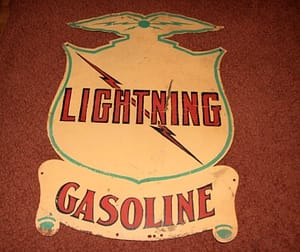 Vintage Signs Lightning sign Gasoline