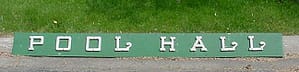 Collectible Signs Vintage P{ool Hall wood sign, OLD SIGNS