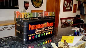 Vintage Signs Old Pittsburgh Paints Light up sign, OLD SIGNS