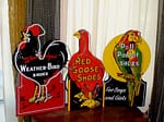 Vintage Signs,, Poll Parrot shoes, Red Goose Shoes, Weather-Bird shoes porcelain neon sign, OLD SIGNS
