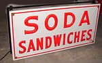 Soda & Sandwiches vintage signs Collection. With milk glass letters made by Flexlume