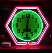 neon clock. Vintage Advertising Neon Clocks
