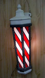 VINTAGE SIGNS // Stained Glass Barber Pole