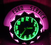Vintage Neon Clocks, Ford Service, porcelain, sign, advertising, display