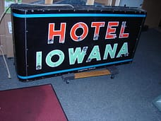 Porcelain Neon Signs , Hotel, porcelain neon railroad sign