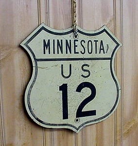 " Vintage Signs " 12 Route shield Minnesota sign