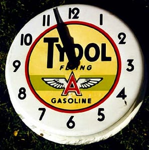 Vintage Neon clocks Tydol Gas