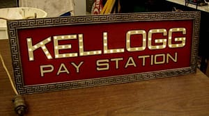 Collectible Signs .. Kellogg pay station sign