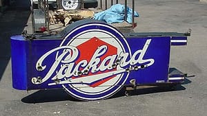 " Porcelain Neon Signs " Old Packard sign, porcelain neon