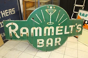 [Porcelain Neon Signs] Rammelt's Bar porcelain neon sign