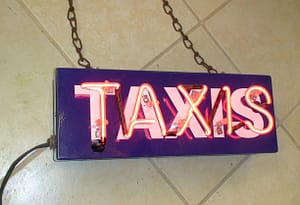 Old porcelain neon signs