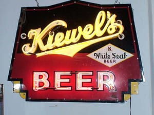 Porcelain Neon Signs // Kiewel's Beer porcelain neon sign