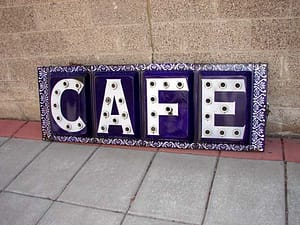 VINTAGE SIGNS // PORCELAIN Sign "CAFE" 1903,advertising signs