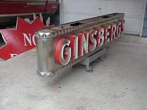 Porcelain Neon Signs , Ginsberg, Beer, Neon Sign. porcelain, channel letters,advertising signs