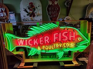 vintage neon sign Vintage Signs Porcelain Neon Signs Fish 