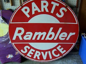 Old Rambler Porcelain sign