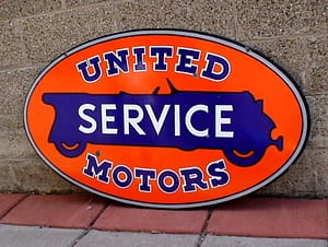 Vintage Porcelain Signs OLD Porcelain United Service Sign