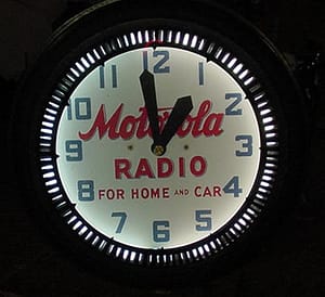 " Vintage Neon Clocks "neon clock for Motorola OLD