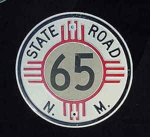 Vintage Signs - route sign for 65 state road