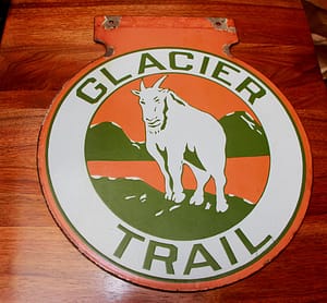 Vintage Porcelain Signs , Glacier Trail, Montana, Iowa, porcelain, sign, Route 66, The Lincoln Highway. how to make porcelain signs
