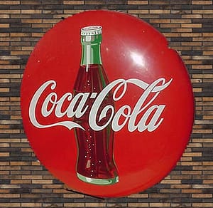 Vintage signs, Porcelain Signs ...!950's Coca Cola porcelain button