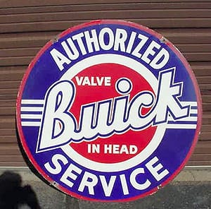 Old Gas & Oil Signs AUTHORIZED Service Buick sign, 42",metal signs ..VINTAGE SIGNS