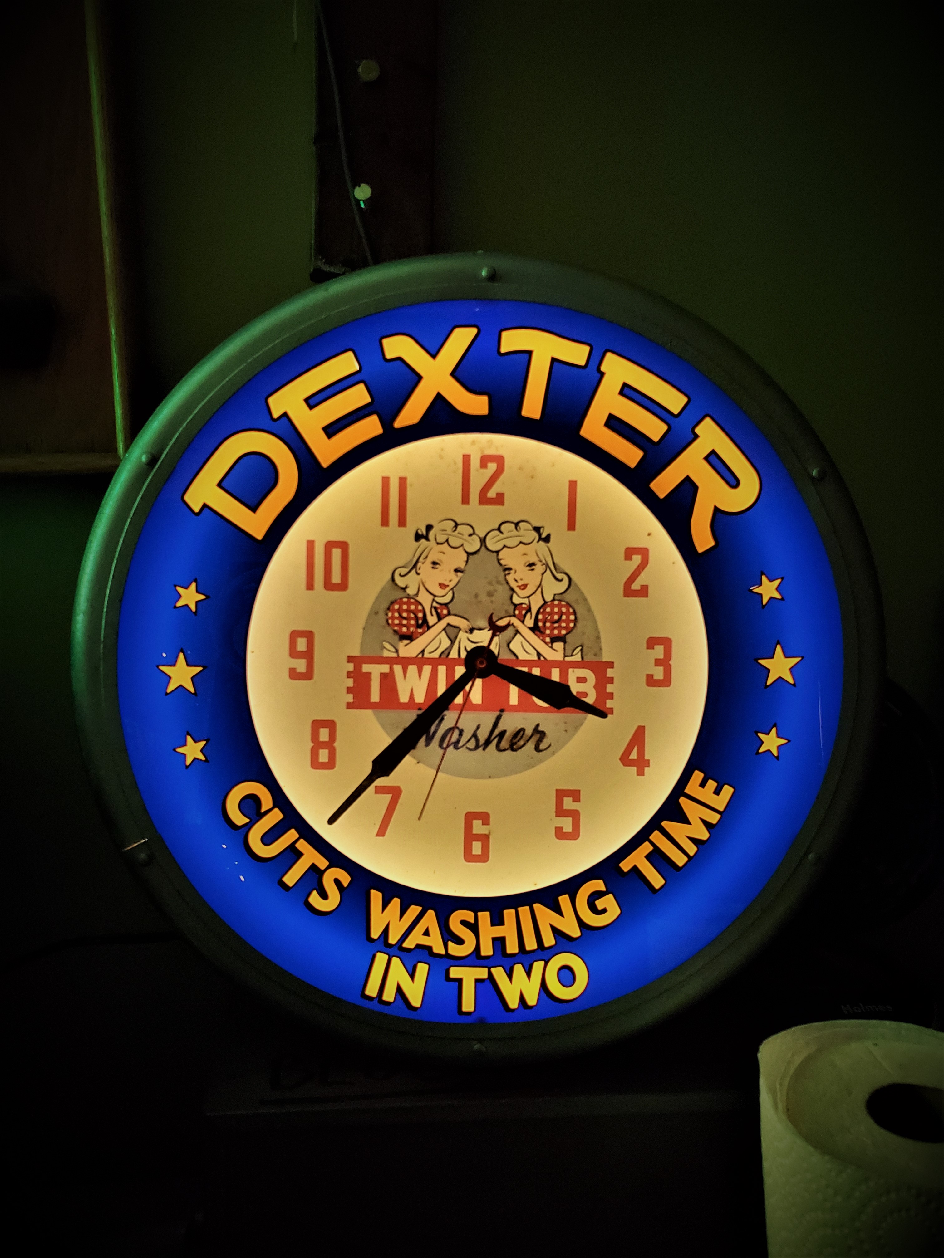 Vintage Neon Clock Dexter