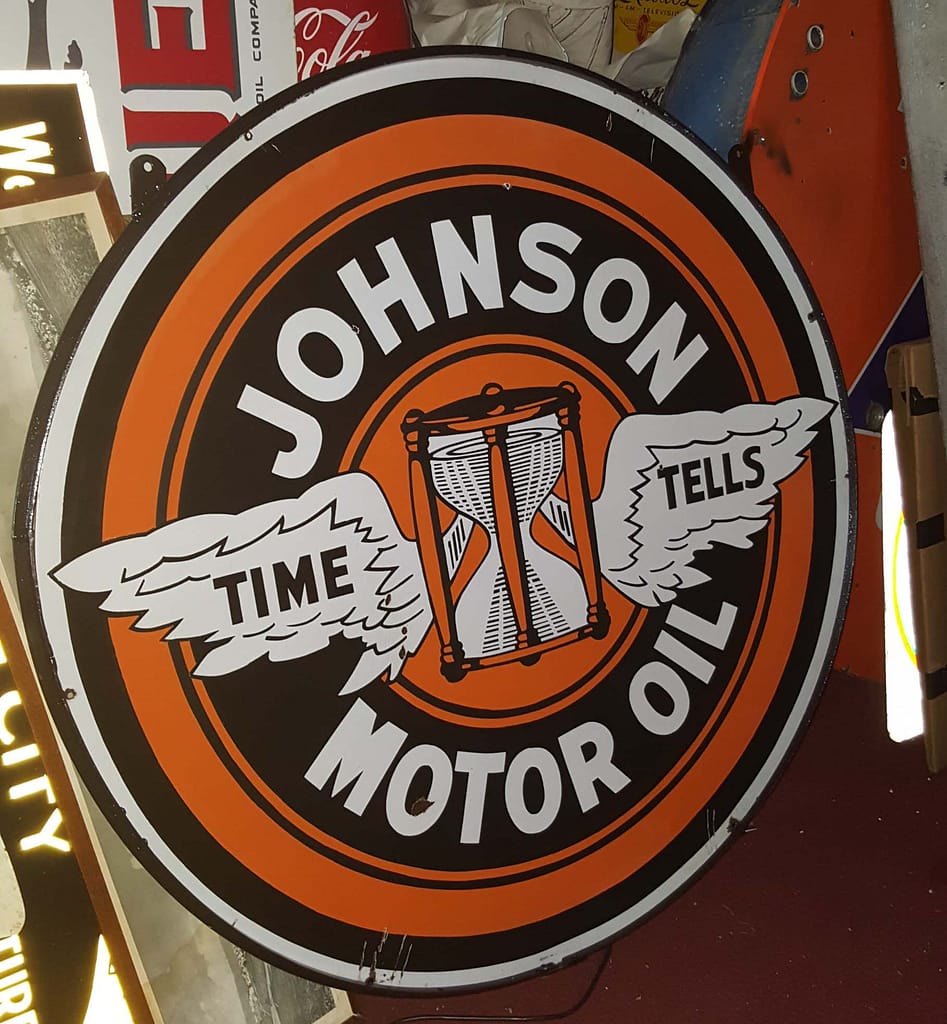 Johnson Motor Oil Vintage Signs