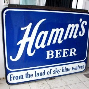 Vintage Porcelain Signs ...Beer sign for Hamms Beer,metal signs