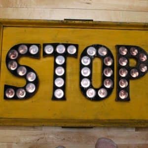 Collectible Signs // Stop sign with large jewels