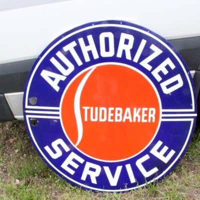 Vintage Studebaker 42" Authorized Service Sign.