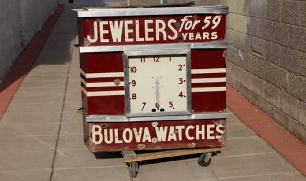 Vintage Neon Clocks, Bulova Neon Clock