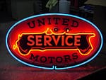 Porcelain Neon Signs Vintage United Service Neon Porcelain Sign 24" ( in my collection )