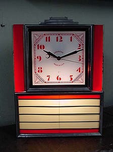 1940's Art Deco diner clock, Vintage Advertising Neon Clocks