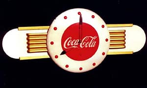 Coca Cola diner clock, Vintage Advertising Neon Clocks