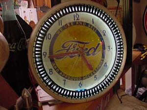 Ford neon clock "SOLD"