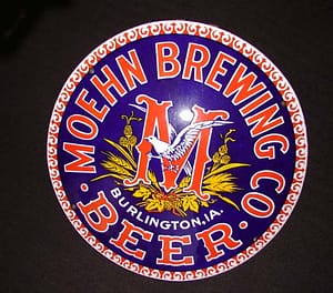 Beer porcelain sign Moehn brewing Beer, Vintage Porcelain & Tin Advertising Signs