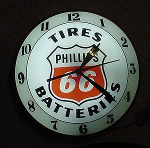 Vintage Advertising signs 1800's//2000's....old clock for Phillips 66 tires batteries, Vintage Oil Gas signs, Pumps, Globes, Vintage Oil Gas signs, Pumps, Globes.. 